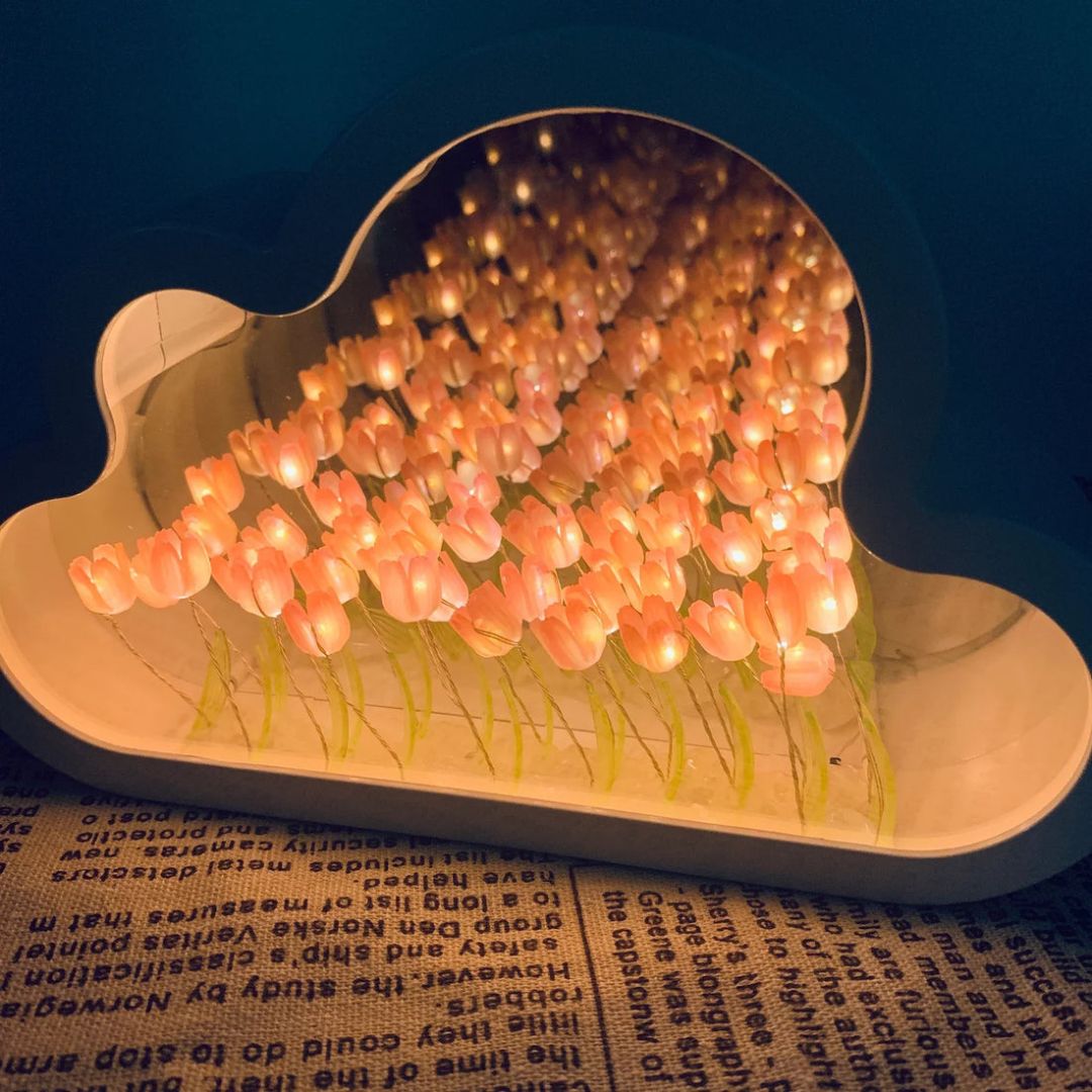 TulipCloud ® - Nuvem de Tulipas Infinitas + BRINDE (Umidificador de Ar Portátil) o Presente Perfeito!