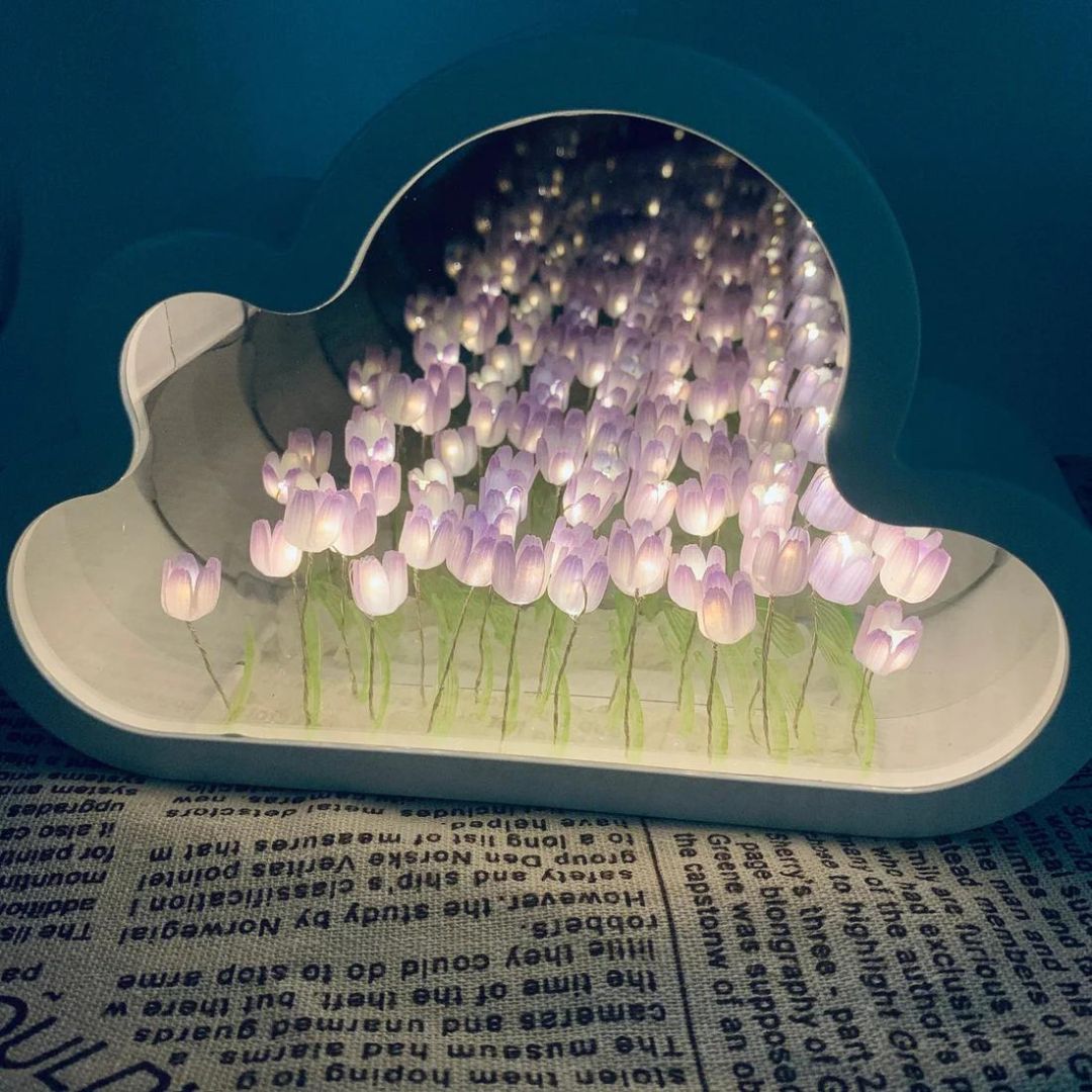 TulipCloud ® - Nuvem de Tulipas Infinitas + BRINDE (Umidificador de Ar Portátil) o Presente Perfeito!