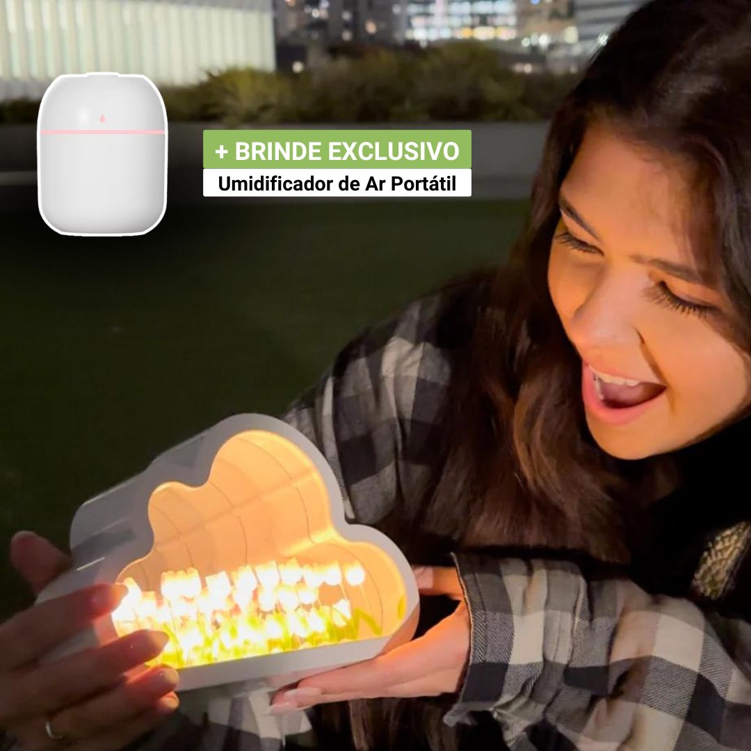 TulipCloud ® - Nuvem de Tulipas Infinitas + BRINDE (Umidificador de Ar Portátil) o Presente Perfeito!